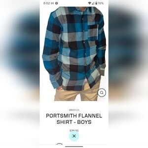 Ocean Current Blue and Black Casual Button Down Shirt